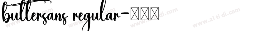 buttersans regular字体转换